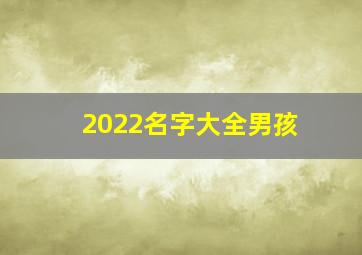 2022名字大全男孩