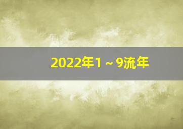 2022年1～9流年