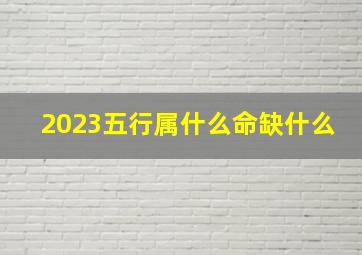 2023五行属什么命缺什么