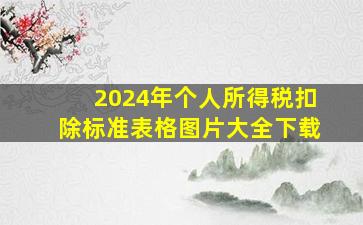 2024年个人所得税扣除标准表格图片大全下载