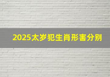 2025太岁犯生肖形害分别