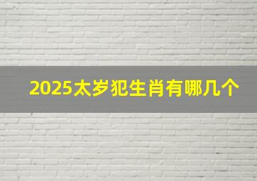 2025太岁犯生肖有哪几个