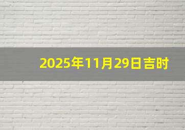 2025年11月29日吉时