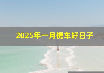 2025年一月提车好日子