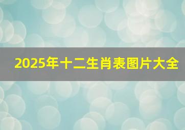 2025年十二生肖表图片大全