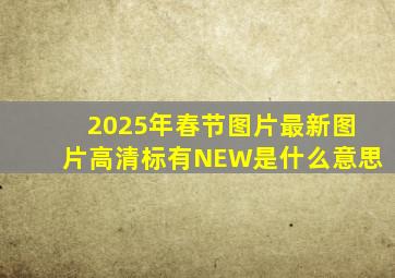 2025年春节图片最新图片高清标有NEW是什么意思