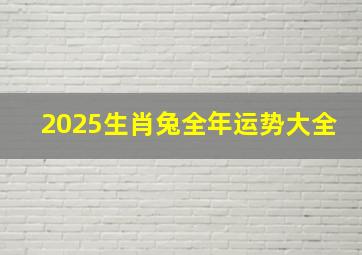 2025生肖兔全年运势大全