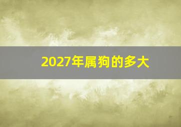 2027年属狗的多大