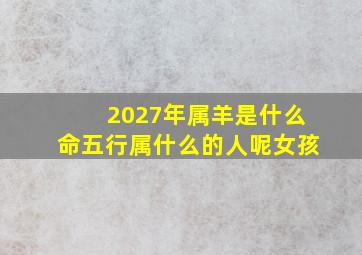 2027年属羊是什么命五行属什么的人呢女孩