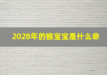 2028年的猴宝宝是什么命