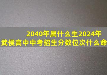 2040年属什么生2024年武侯高中中考招生分数位次什么命