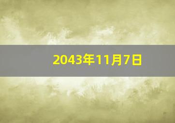 2043年11月7日