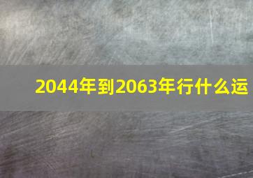 2044年到2063年行什么运