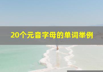 20个元音字母的单词举例