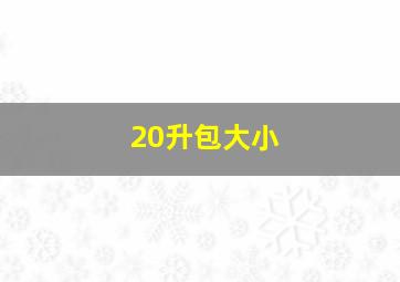 20升包大小