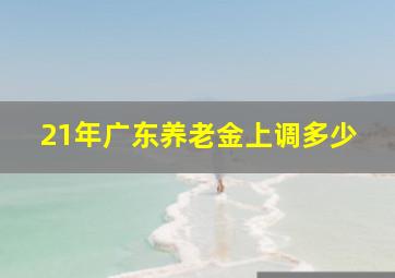 21年广东养老金上调多少