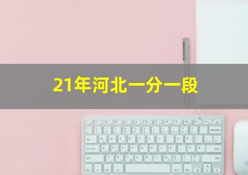 21年河北一分一段