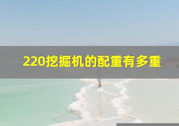 220挖掘机的配重有多重