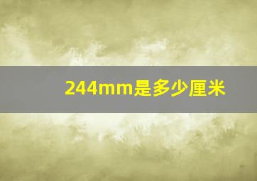 244mm是多少厘米