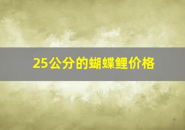 25公分的蝴蝶鲤价格