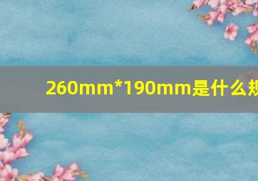 260mm*190mm是什么规格