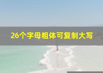 26个字母粗体可复制大写