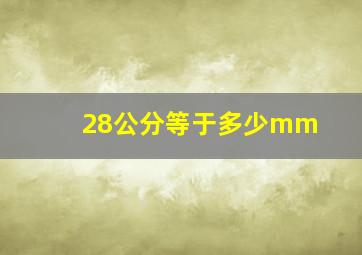 28公分等于多少mm