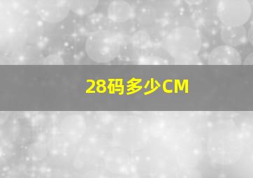 28码多少CM