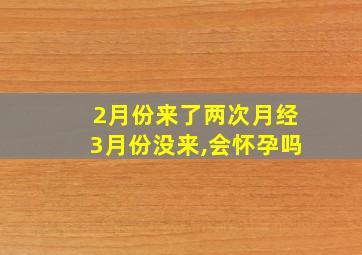 2月份来了两次月经3月份没来,会怀孕吗