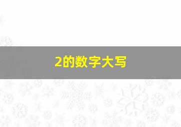 2的数字大写