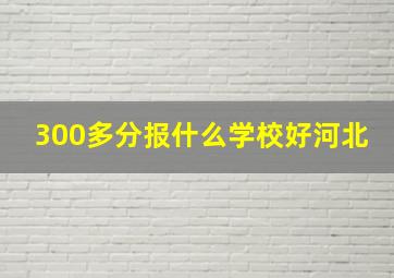 300多分报什么学校好河北