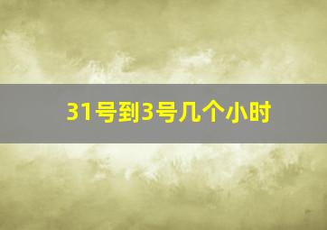 31号到3号几个小时