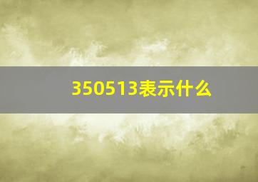 350513表示什么