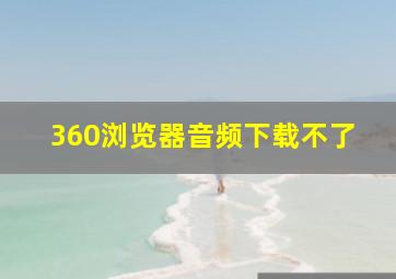 360浏览器音频下载不了