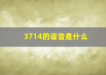 3714的谐音是什么