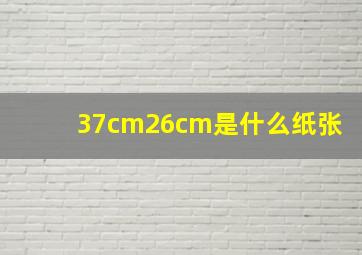 37cm26cm是什么纸张