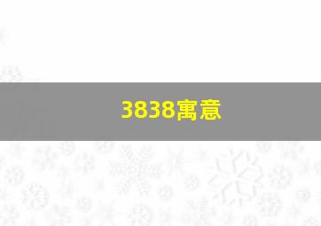 3838寓意