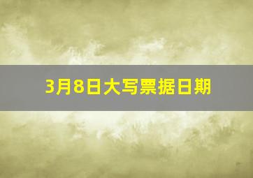 3月8日大写票据日期