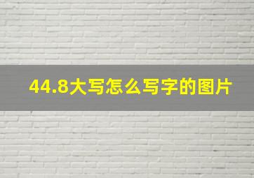 44.8大写怎么写字的图片