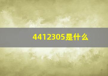 4412305是什么