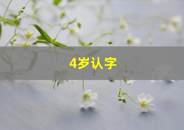 4岁认字