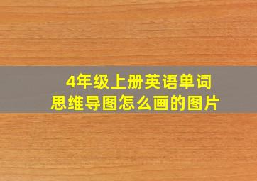 4年级上册英语单词思维导图怎么画的图片