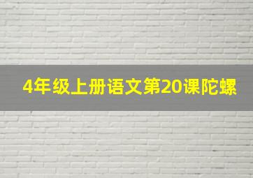 4年级上册语文第20课陀螺