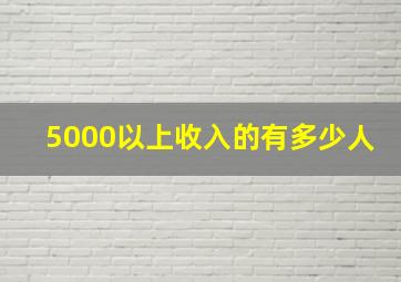 5000以上收入的有多少人