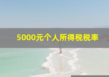 5000元个人所得税税率