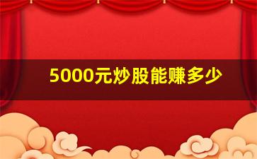 5000元炒股能赚多少