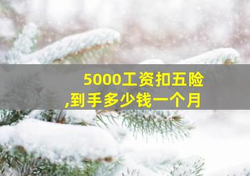 5000工资扣五险,到手多少钱一个月