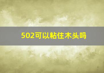 502可以粘住木头吗