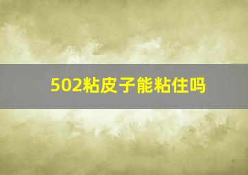 502粘皮子能粘住吗