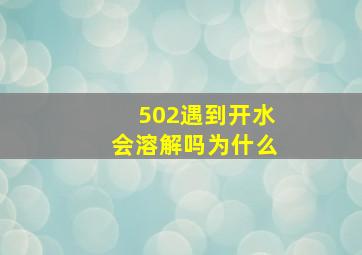 502遇到开水会溶解吗为什么